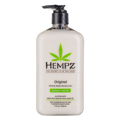 Hempz Original Body Moisturizer bottle pump delivers lasting hydration for daily skin care.