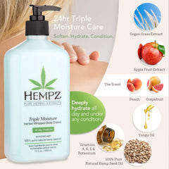 Hempz whipped cream texture close-up highlights airy formula and rapid absorption