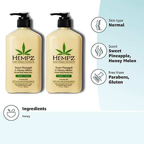 Hempz vegan, paraben-free, gluten-free packaging signals clean, ethical skincare.