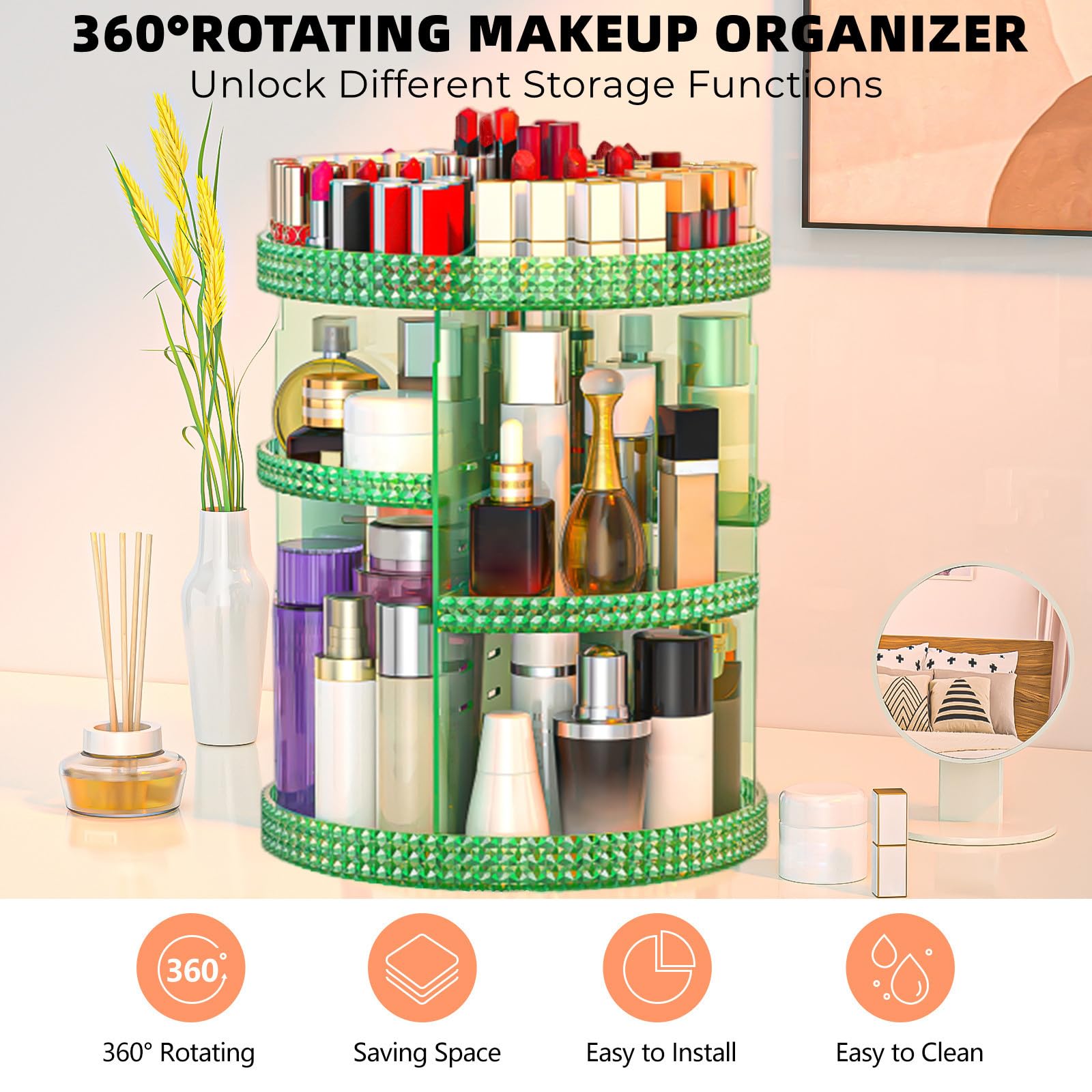 HEMTROY gift-ready beauty organizer ideal for beauty lovers.