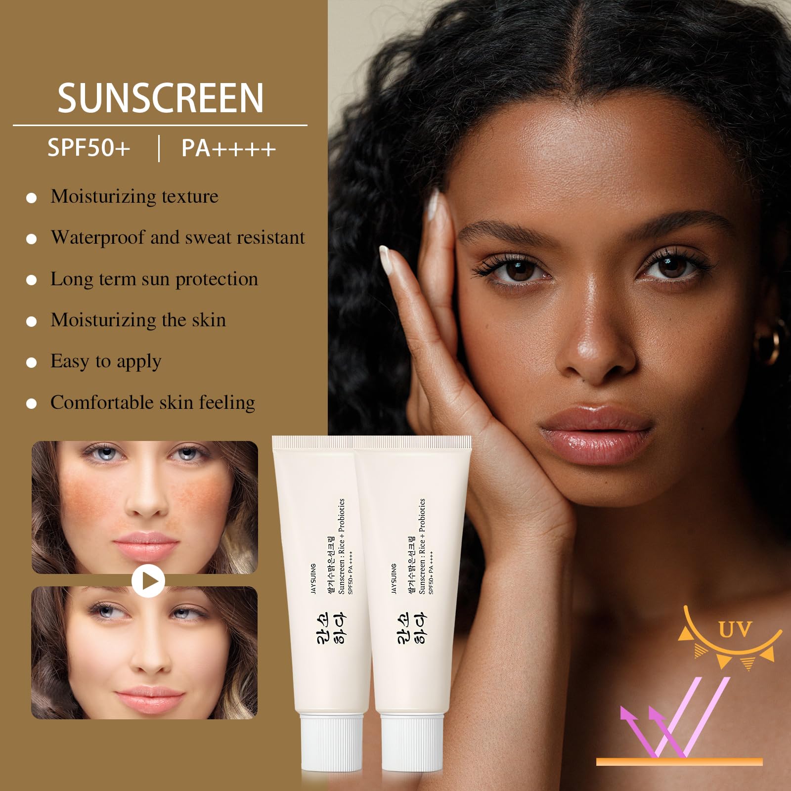 Relief Sun application on hand demonstrates quick, sheer blending.