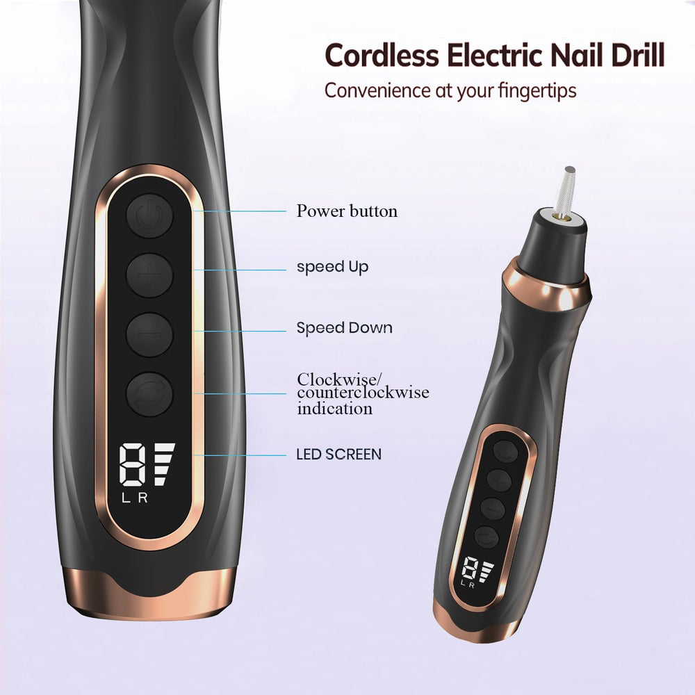 HengYuaoler rechargeable nail drill provides long battery life for travel.