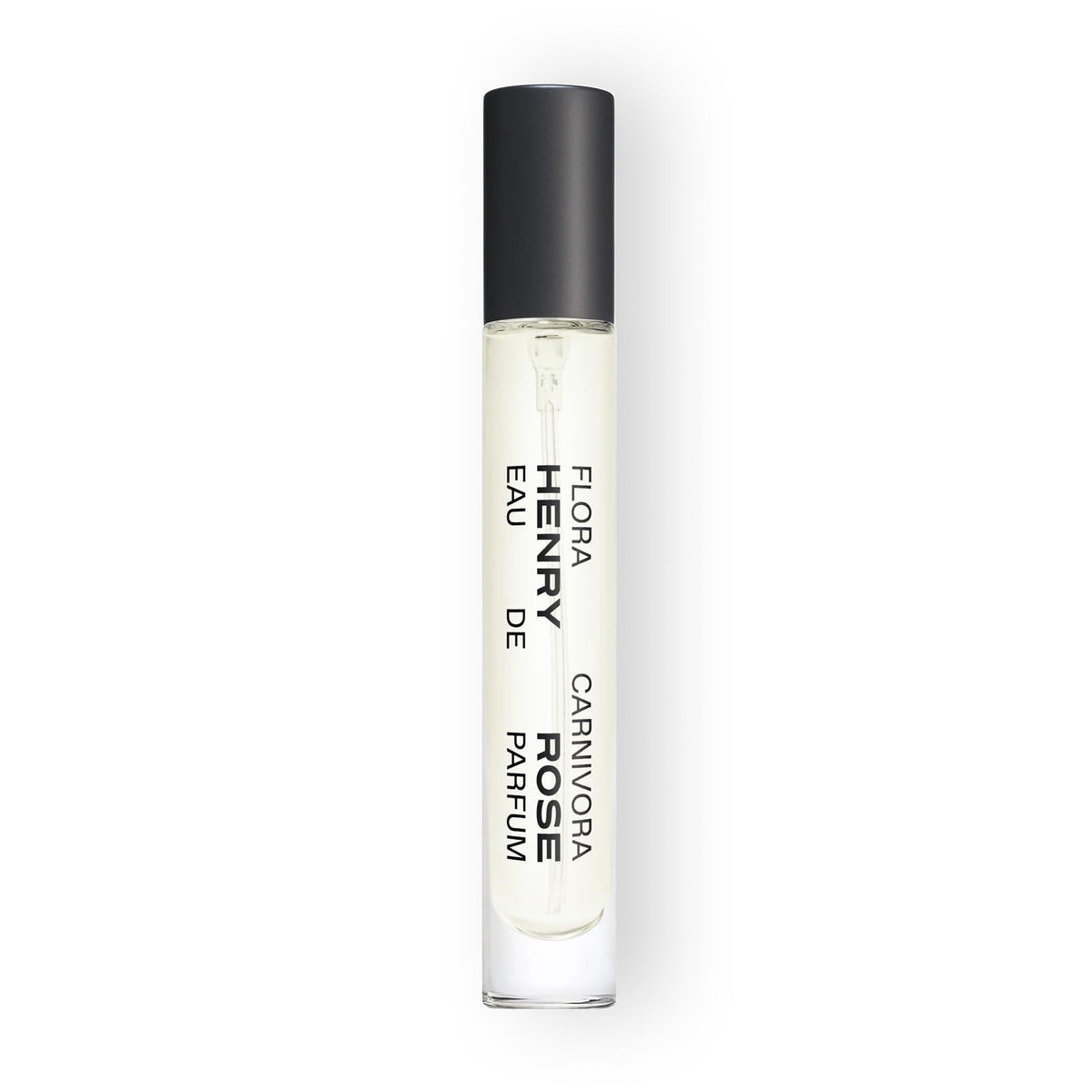 Henry Rose Flora Carnivora bottle front view for on-the-go fragrance.