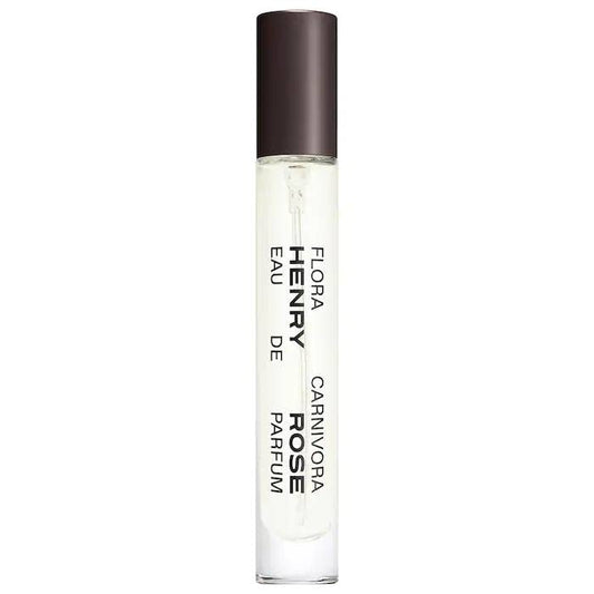 Henry Rose Flora Carnivora travel spray offers fresh florals for on-the-go scent.