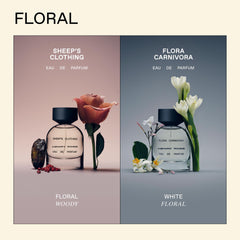 Henry Rose Flora Carnivora vetiver amber detail suggests warmth and depth.
