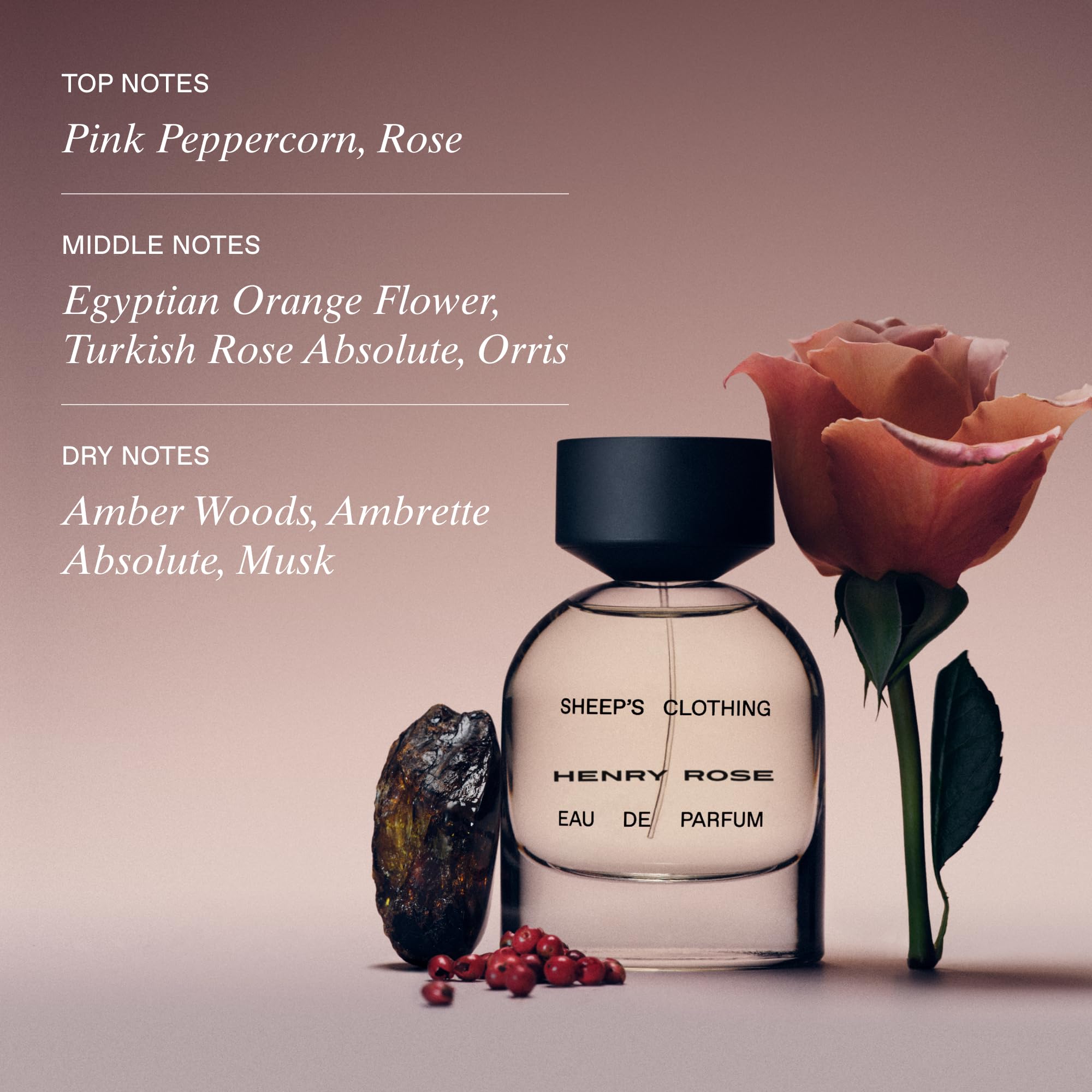 Henry Rose Sheep's Clothing features Rose Absolute for a refined everyday signature