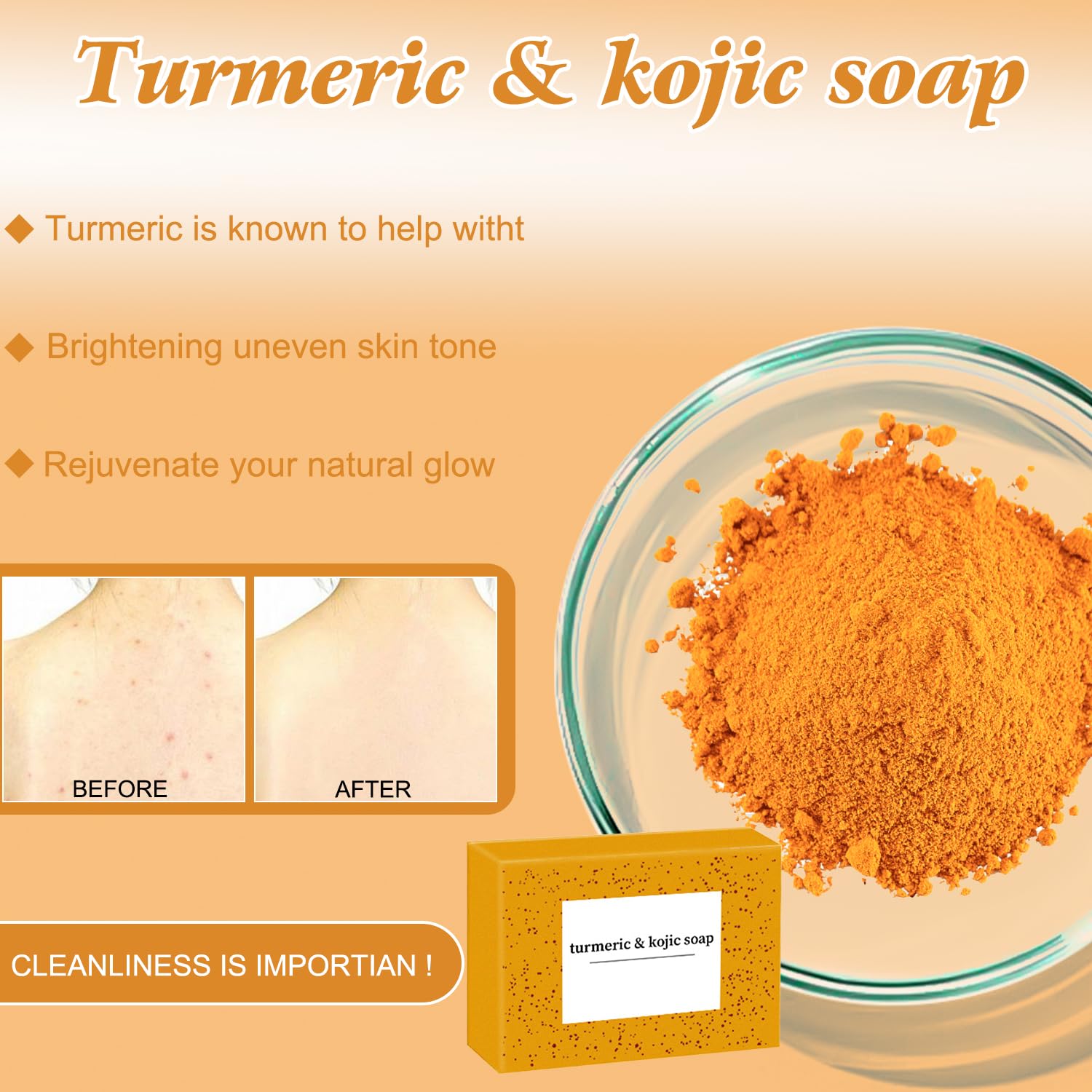 Hepanio turmeric cleansing soap bar provides long-lasting skin nourishment
