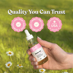 Her Fantasy Box Renew Her oil on leg illustrating all-over hydration for the body