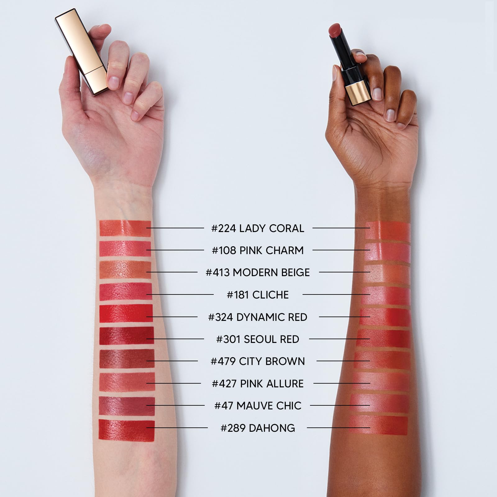 HERA Rouge Classy 413 luminous finish adds a gentle glow without heaviness.