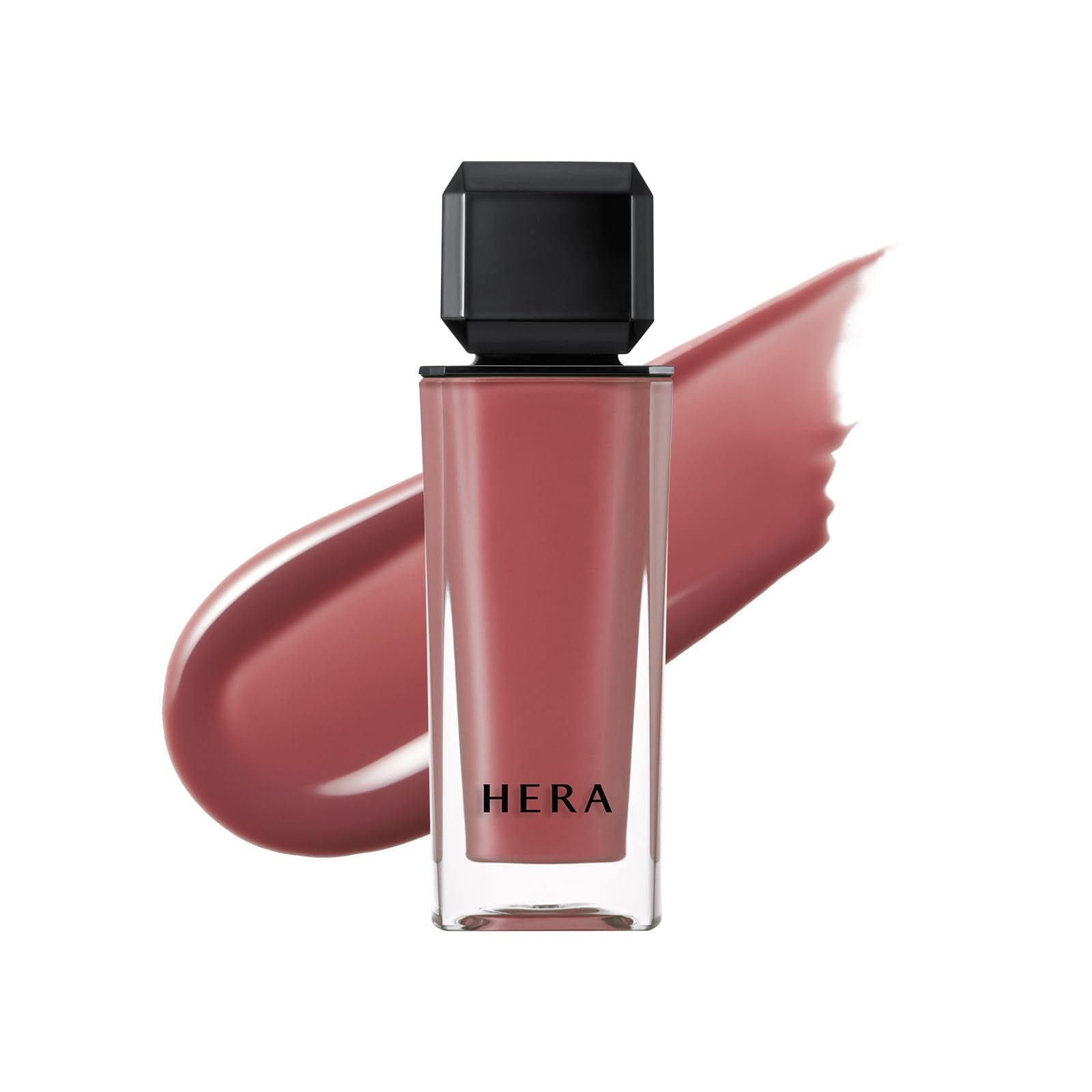HERA Sensual Nude Gloss 415 Brownie Boy close-up shows natural shine and muted rosewood glow.