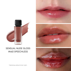 HERA Sensual Nude Gloss wand application demonstrates smooth, non-sticky glide