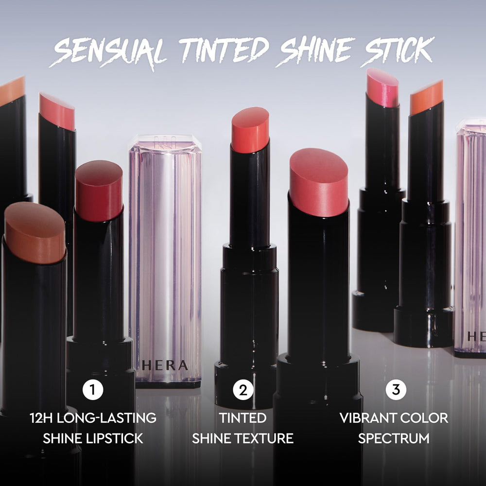 HERA Sensual Tinted Shine Stick texture glide for smooth, comfortable application