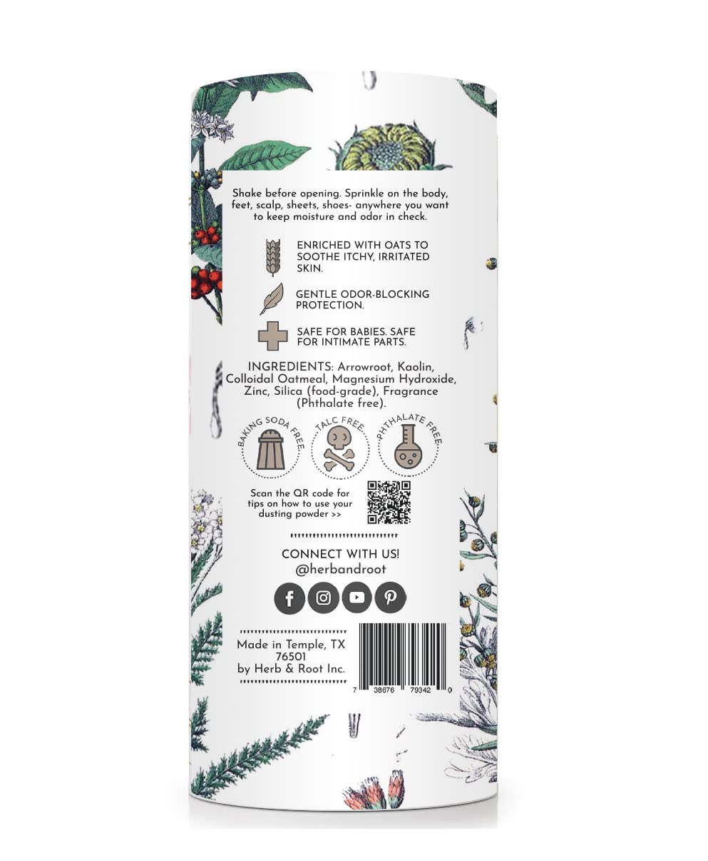 Herb and Root freshness for sheets and shoes with powder.