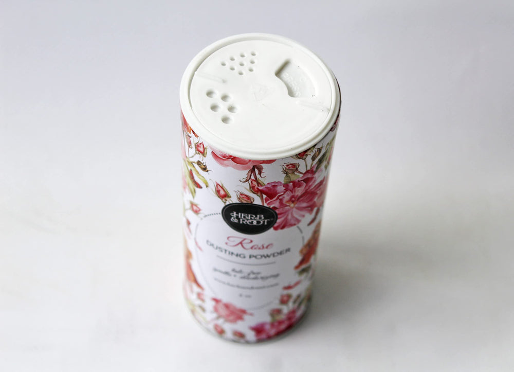 Herb & Root Jasmine talc-free powder jar for light scent.