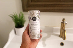 Herb & Root Vanila talc-free body powder bottle; all-day fresh feel.