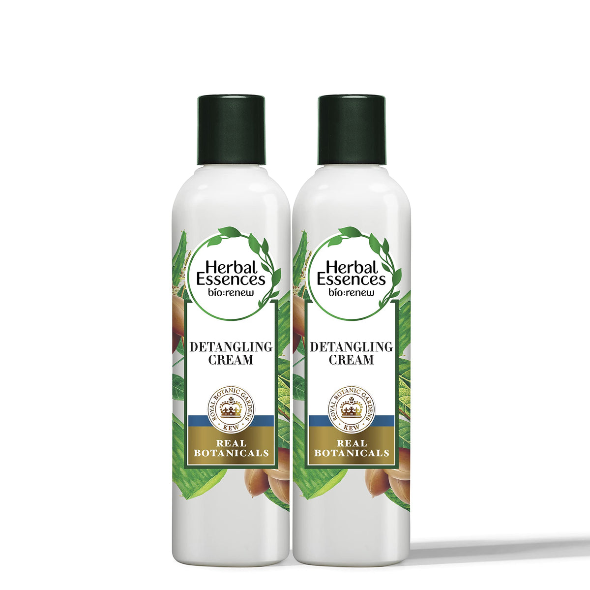 Herbal Essences detangling cream bottle with argan oil and aloe for silky detangling