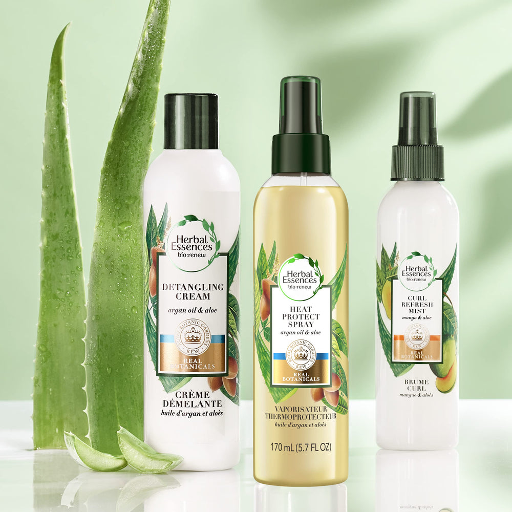 Herbal Essences detangling cream scent closeup evokes lemony freshness