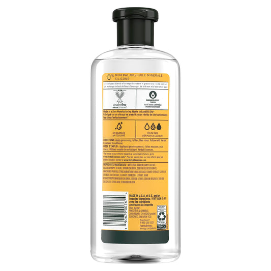 Herbal Essences Orange Blossom foam demonstrates refreshing lather and citrus aroma.