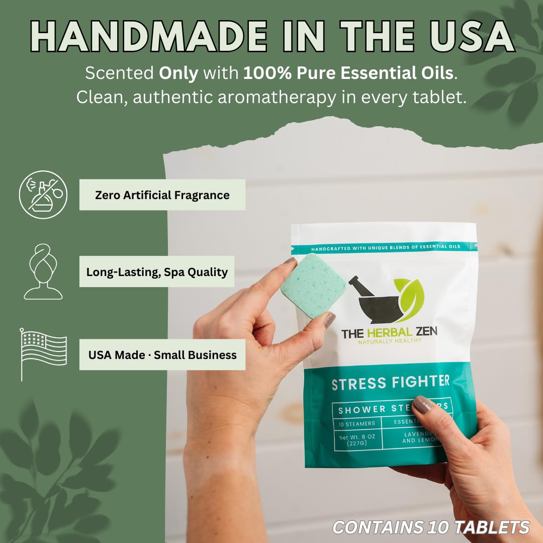 Herbal Zen 10-pack shower steamers in a gift-ready box