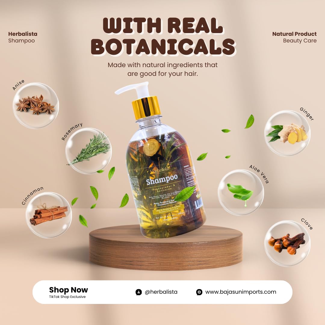 HERBALISTA Viral Herbal Shampoo cinnamon sticks evoke a warm, stimulating scent while cleansing.