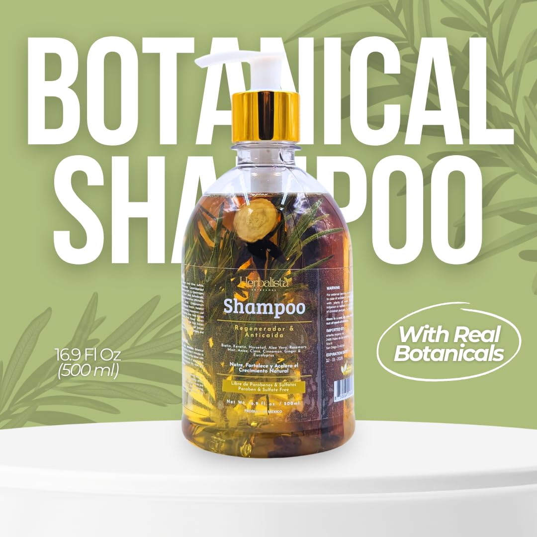 HERBALISTA Viral Herbal Shampoo close-up bottle finish signals premium craftsmanship.