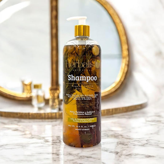 HERBALISTA Viral Herbal Shampoo rosemary slices for deep nourishment from real plant pieces.