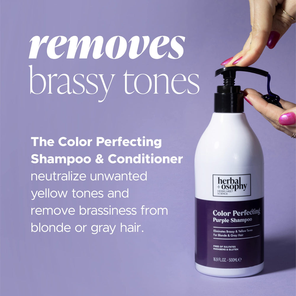 Herbalosophy Purple Conditioner bottle front highlighting moisture and color protection
