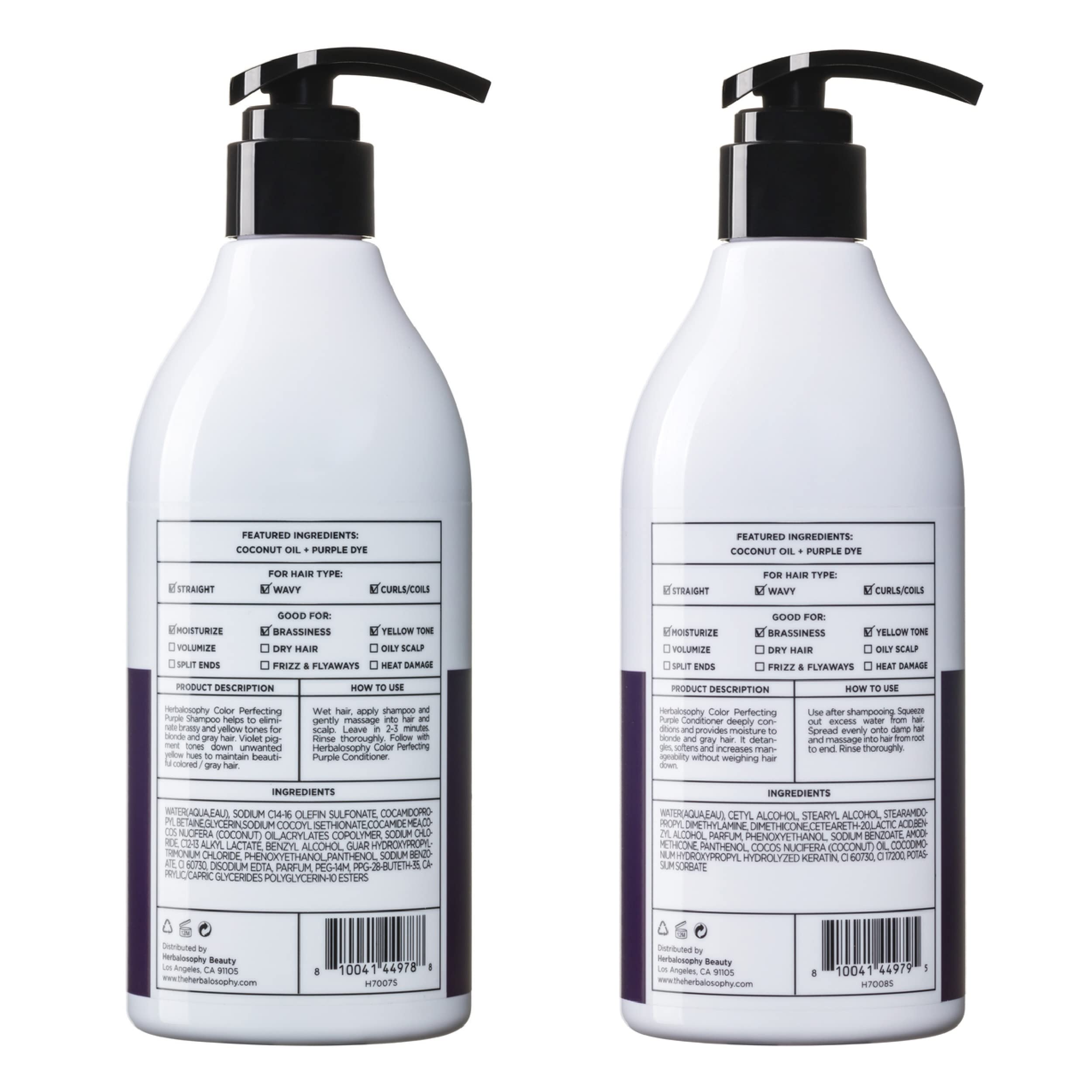 Herbalosophy Purple product display emphasizing sulfate-free formula