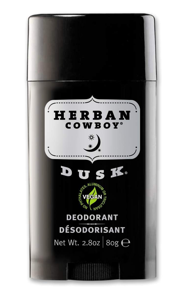 Herban Cowboy Deodorant Dusk bottle with warm scent for day or night use