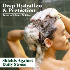 Herbatint Hydrate Shampoo lather enables gentle cleansing