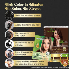 Herbishh Dark Coffee gray coverage on hair