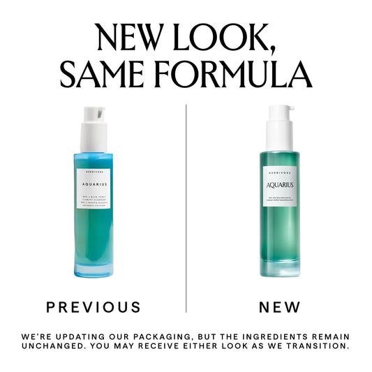 HERBIVORE Aquarius BHA + Blue Tansy Cleanser label detail with vegan formula