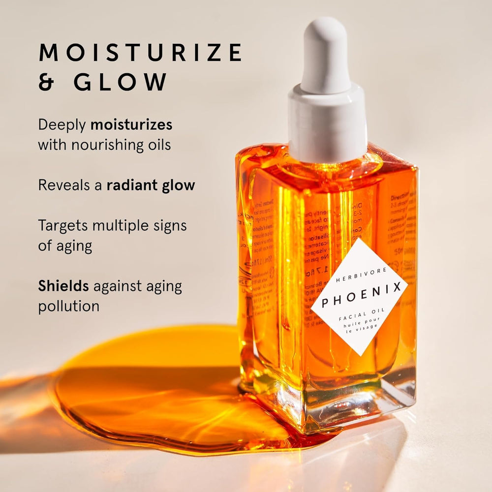 HERBIVORE Balance + Renew dropper closeup for precise, controlled oil application.