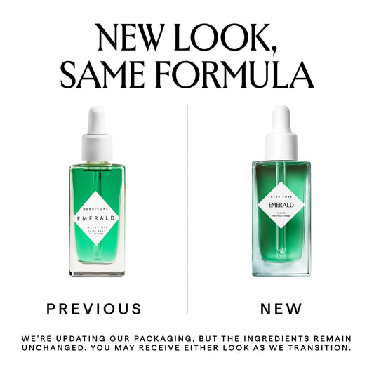 HERBIVORE Emerald Facial Oil texture close-up highlighting lightweight finish