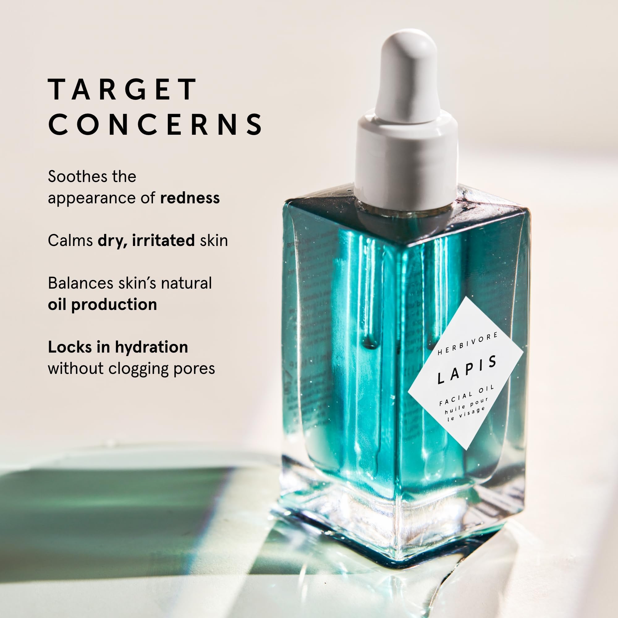 HERBIVORE Lapis Facial Oil with Squalane delivers hydration without greasiness