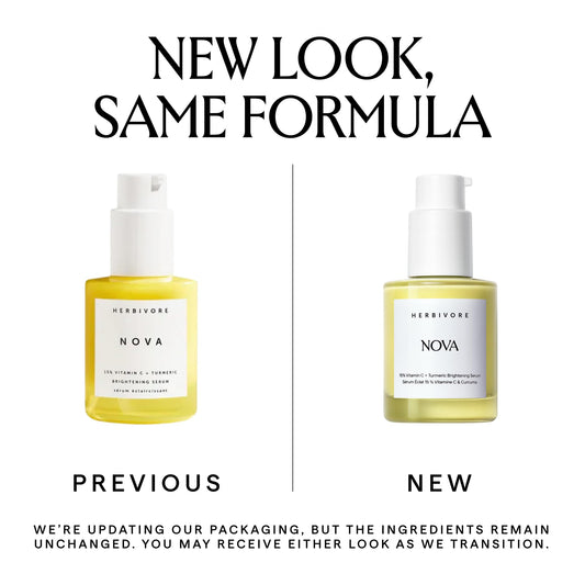 Close-up of Nova serum texture highlighting oil-soluble vitamin C