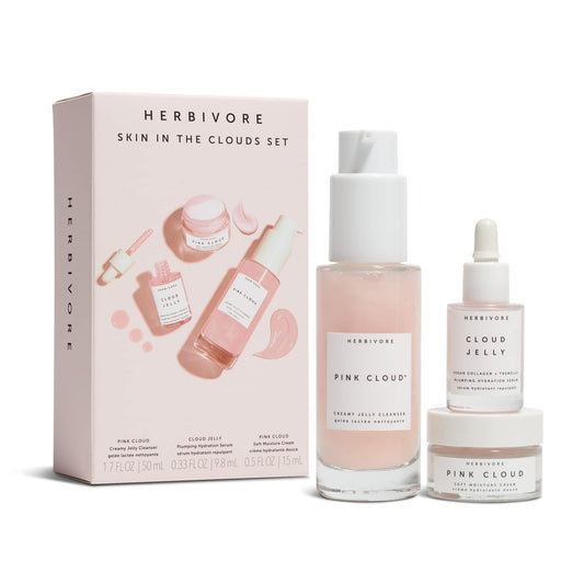 HERBIVORE Skin in the Clouds cleanser bottle for gentle daily cleansing and radiant skin.