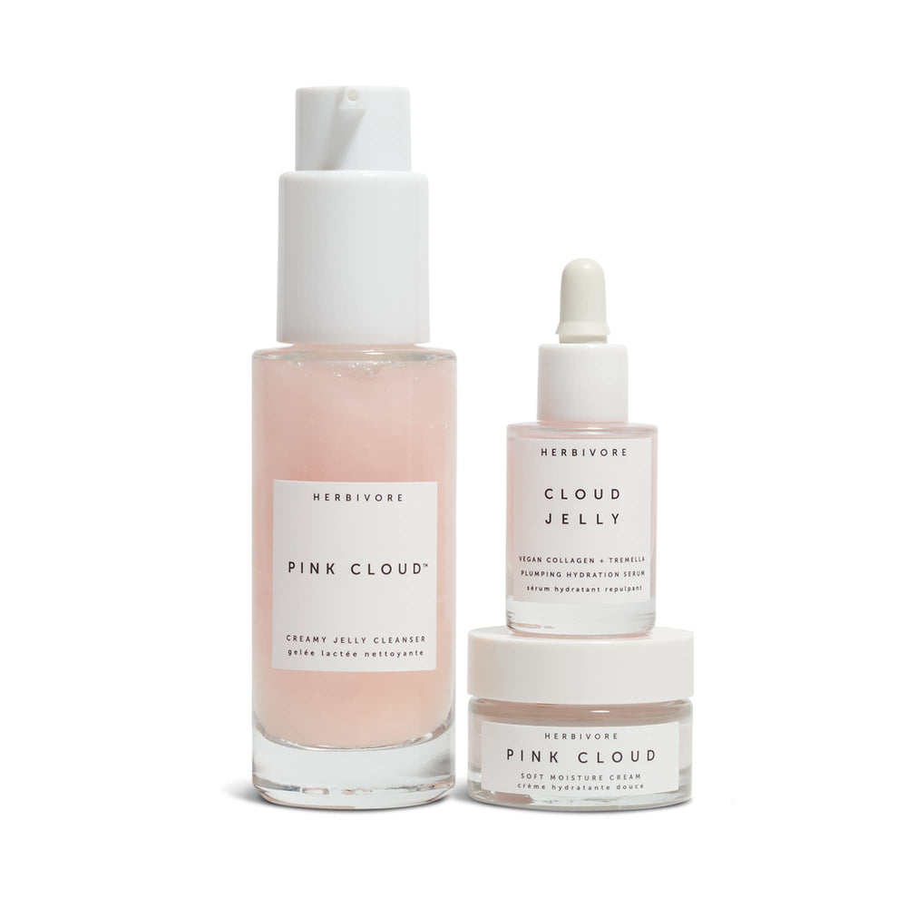 HERBIVORE Skin in the Clouds moisture cream jar offers lasting hydration and softness.