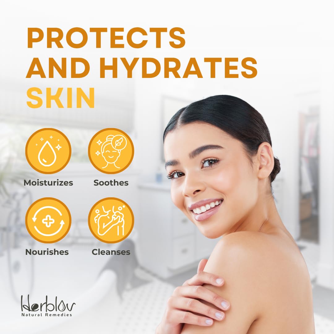 Herblov Eczema Body Wash creamy foam lather for a soft shower