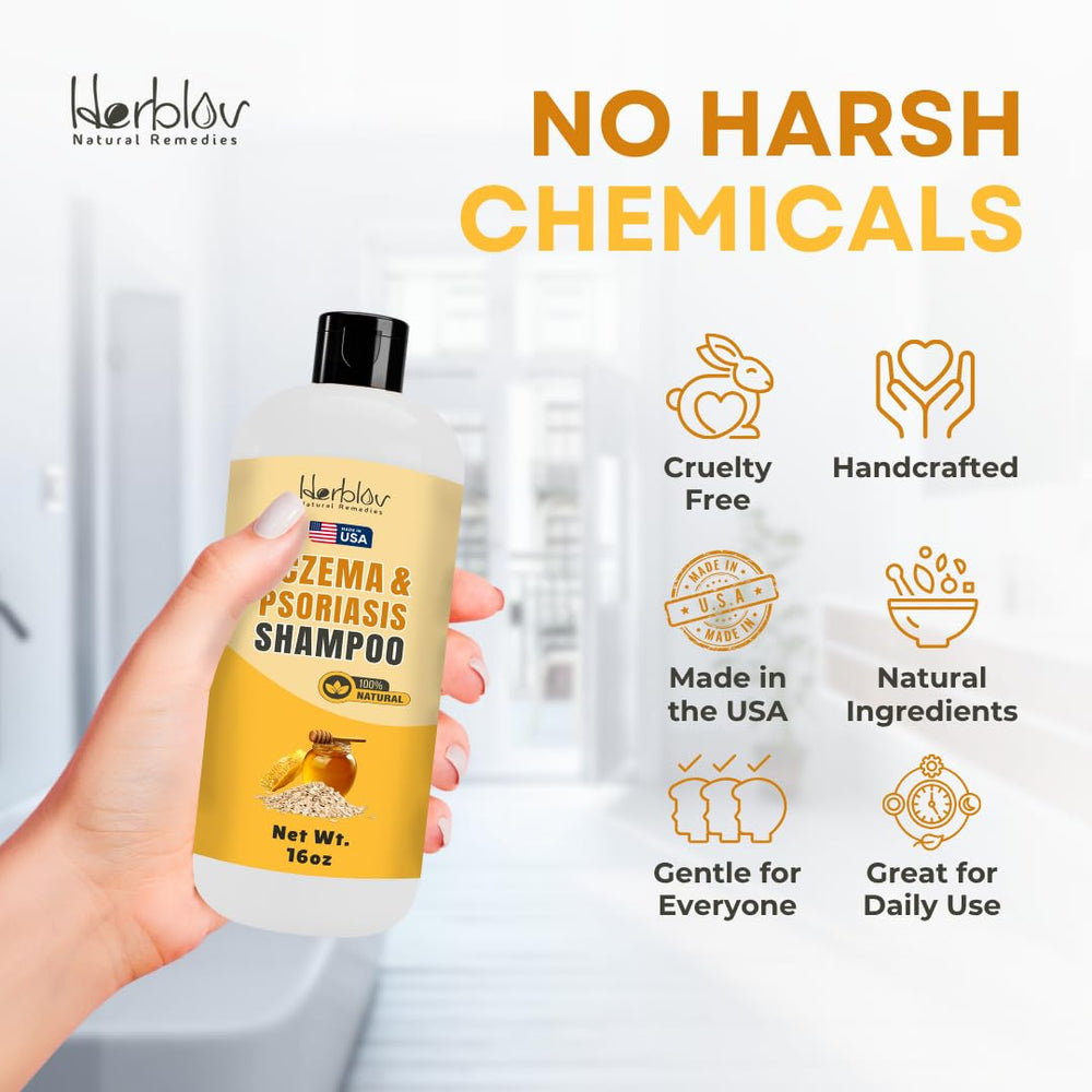 Herblov eczema shampoo texture and lather ideal for daily cleansing