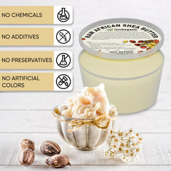 HERBOGANIC Shea Butter body-application shows easy smoothing on dry skin.