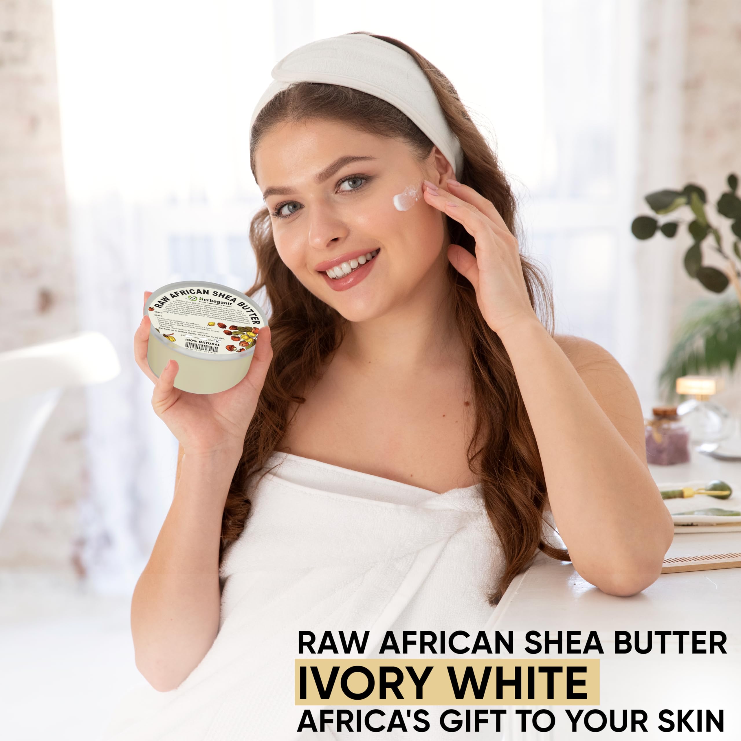 HERBOGANIC Shea Butter organic-non-gmo-label highlights product integrity.