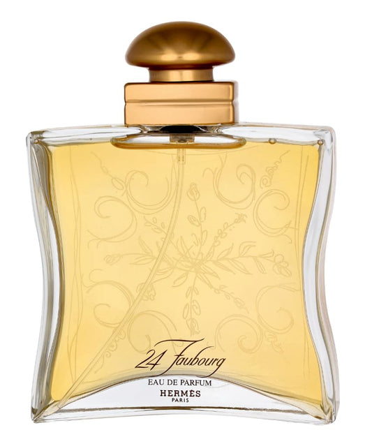 Hermès 24 Faubourg bottle cap close-up, elegant design for gifting delight.