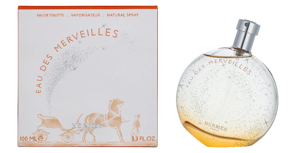 Hermès Eau Des Merveilles bottle shows timeless elegance for daily wear.