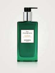 Hermès Eau d'orange Verte bottle front with green accents and refreshing scent