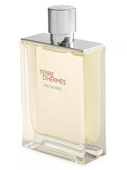 Hermès Terre d'Hermès Eau Givrée packaging close-up emphasizing premium design and refillable bottle.