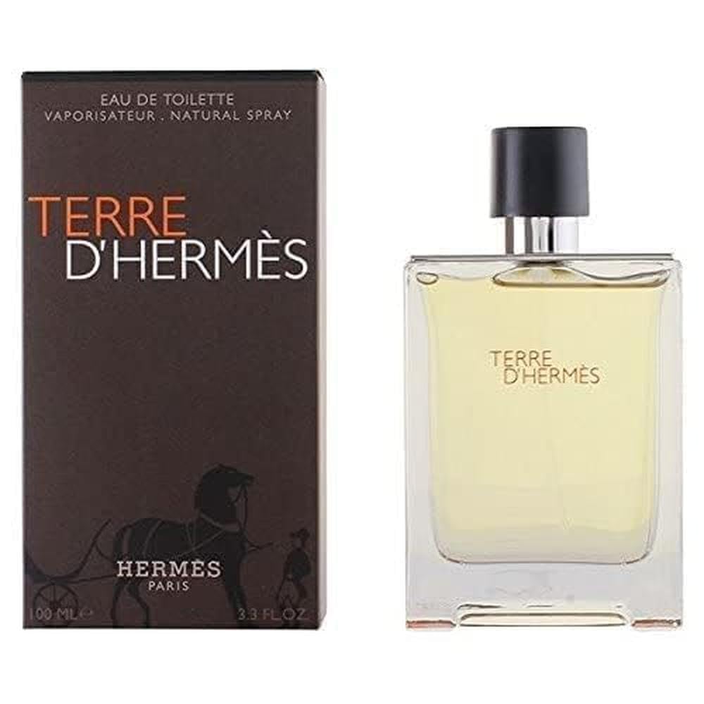 Terre d'Hermès display packaging suggesting travel-friendly elegance.