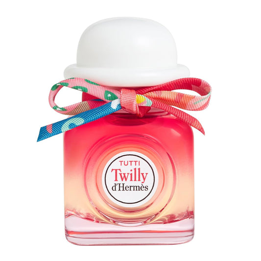 Hermès Tutti Twilly EDP bottle featuring ginger blossom top notes for everyday elegance.