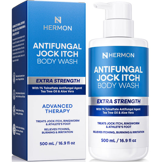 Hermon Antifungal Body Wash bottle front for everyday use and antifungal support