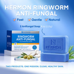 Hermon ceramide-infused soap close-up reinforces skin barrier support.